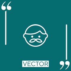 hipster vector icon Linear icon. Editable stroke line