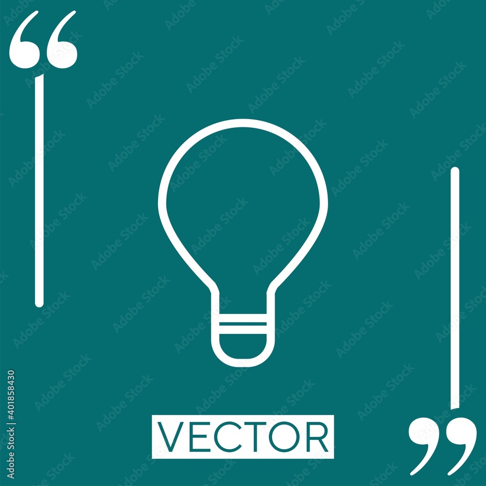 Poster idea symbol linear icon. editable stroke line