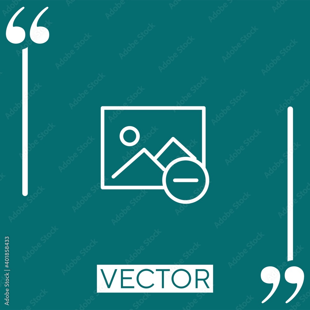 Poster image vector icon linear icon. editable stroke line
