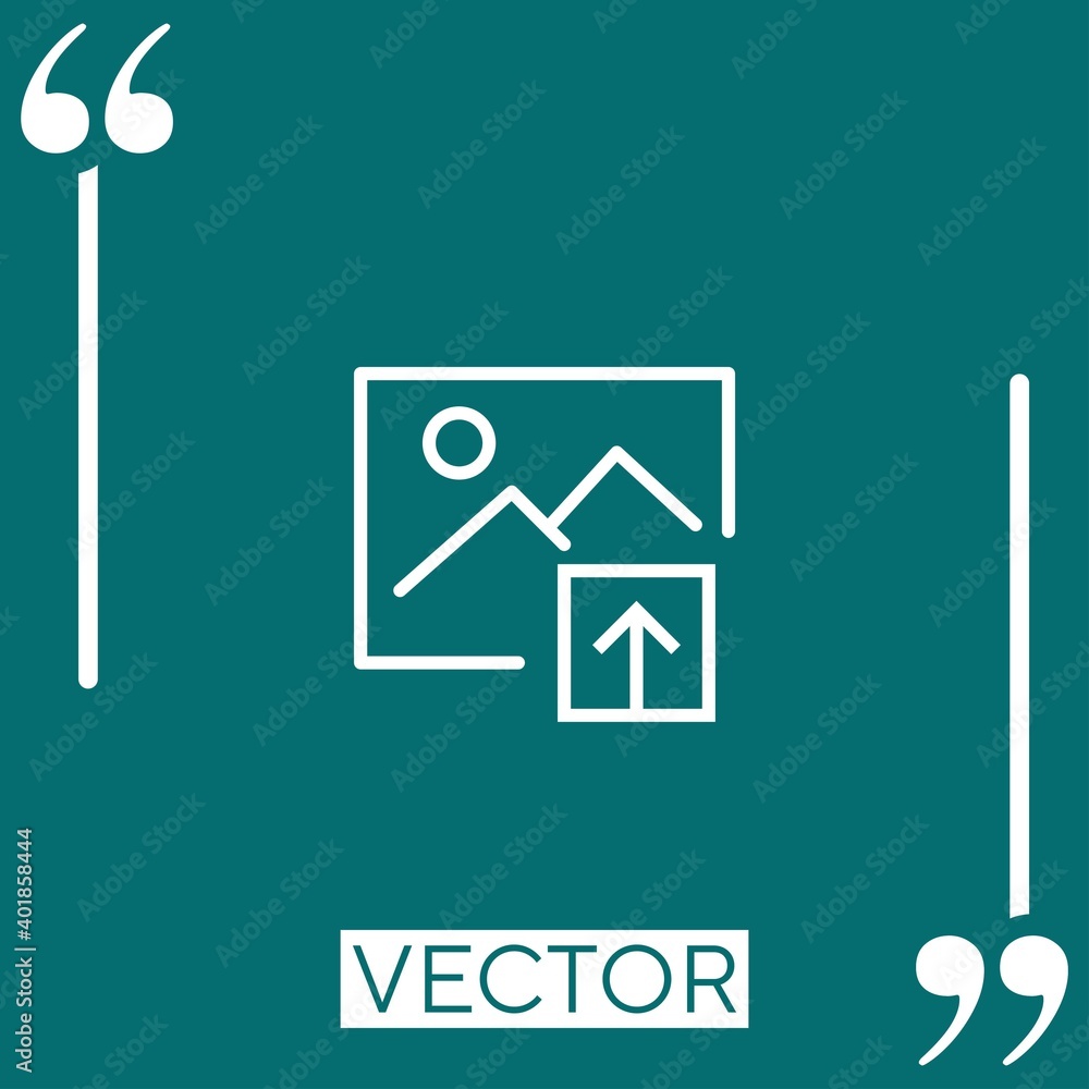 Poster image vector icon linear icon. editable stroke line