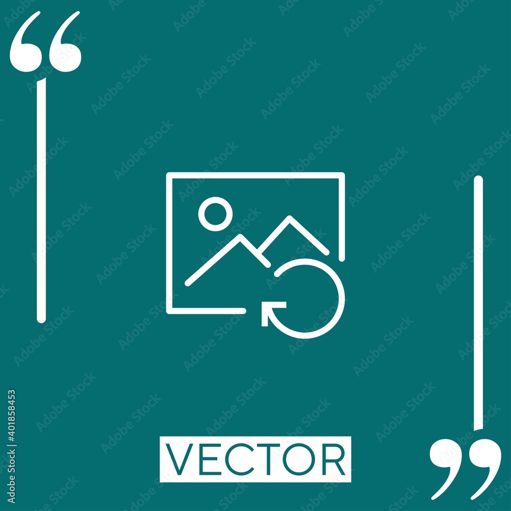 Poster image vector icon linear icon. editable stroke line