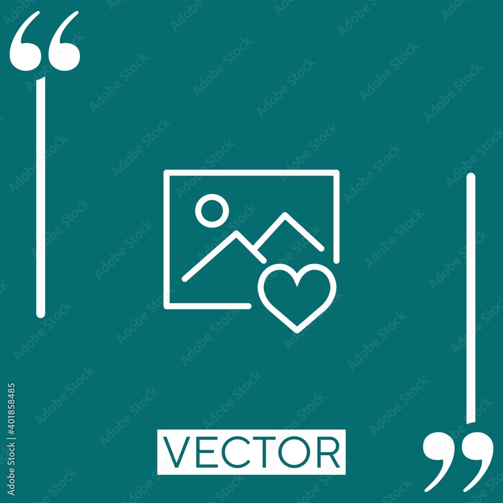 Poster image vector icon linear icon. editable stroke line