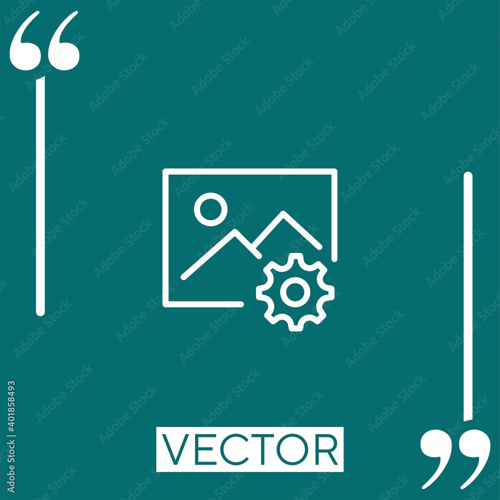 Aufkleber image vector icon linear icon. editable stroke line