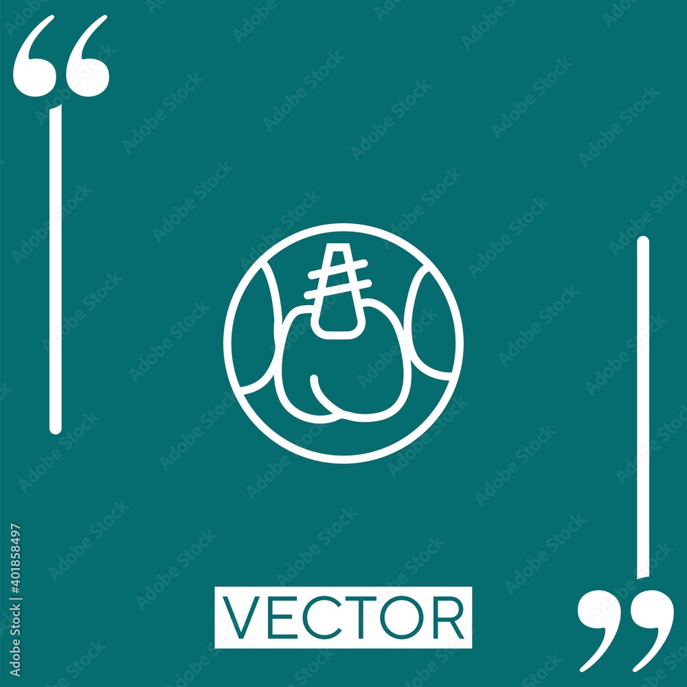 Poster implants vector icon linear icon. editable stroke line