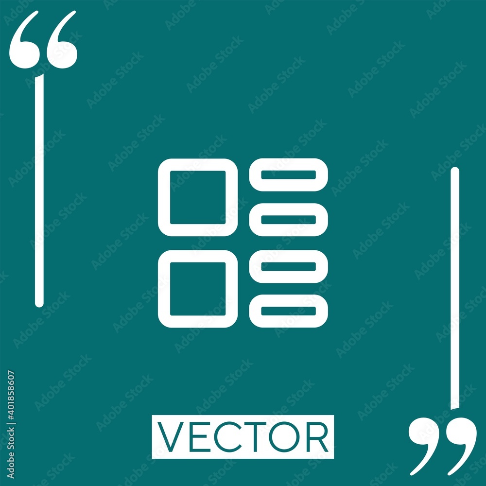 Poster interface design structure outline linear icon. editable stroke line