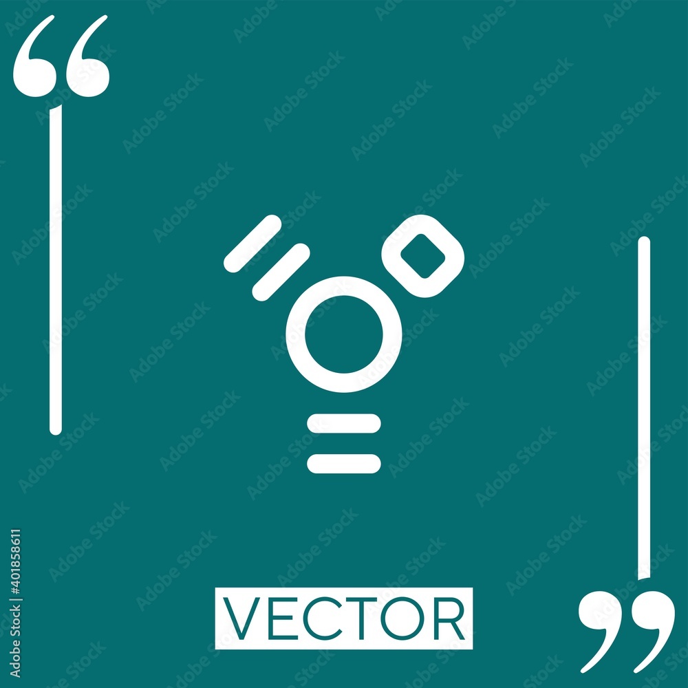 Poster interface socket sign linear icon. editable stroke line