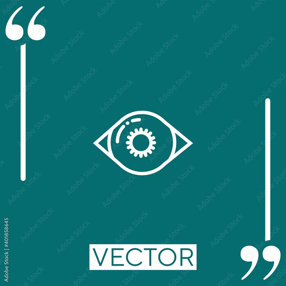 Poster iris vector icon linear icon. editable stroke line