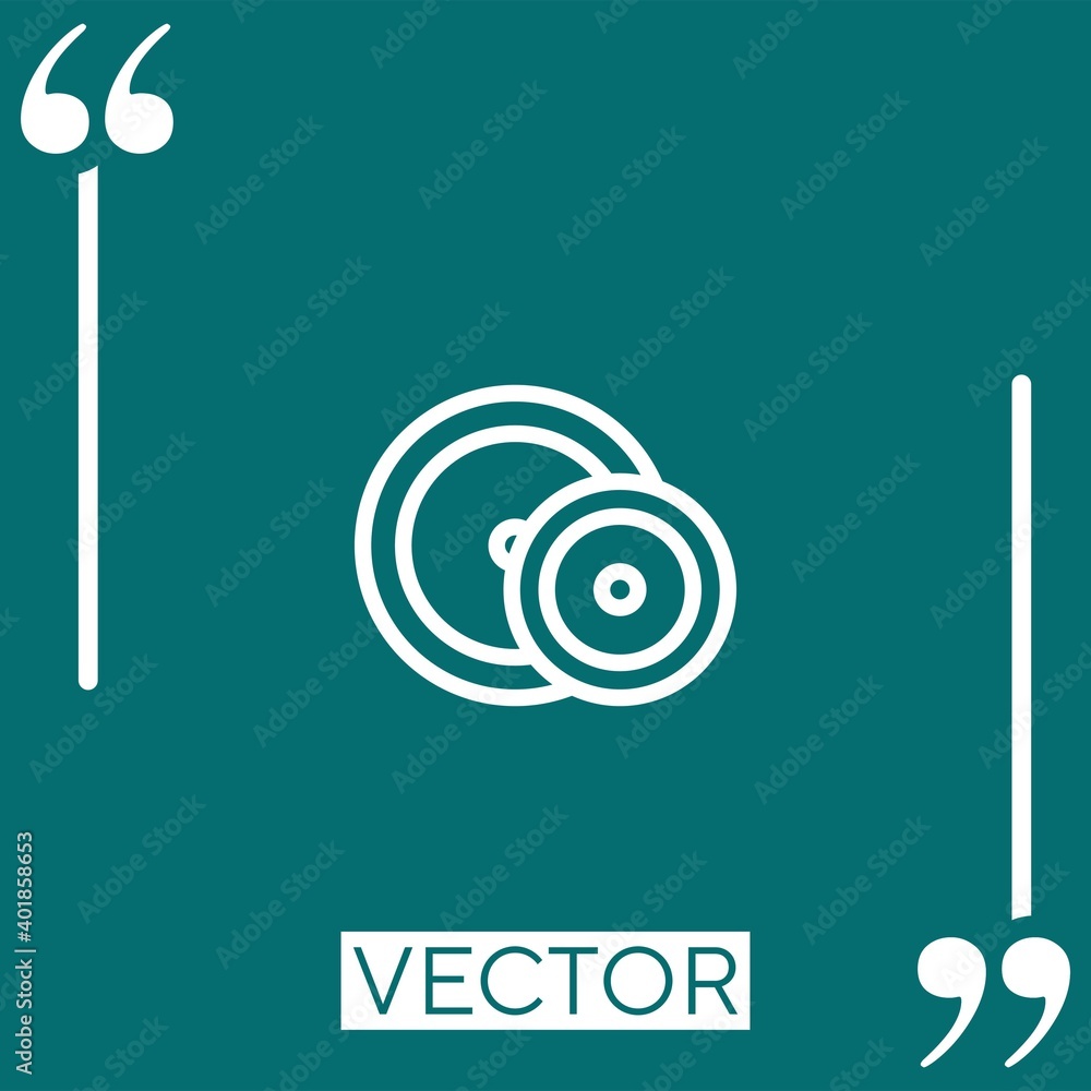 Aufkleber iron shoots vector icon linear icon. editable stroke line