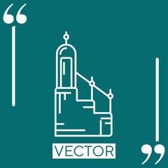 islamic minbar vector icon Linear icon. Editable stroke line