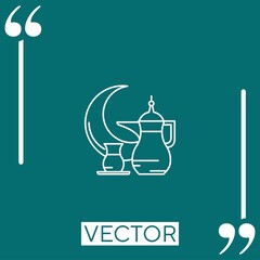 islamic ramadan vector icon Linear icon. Editable stroke line