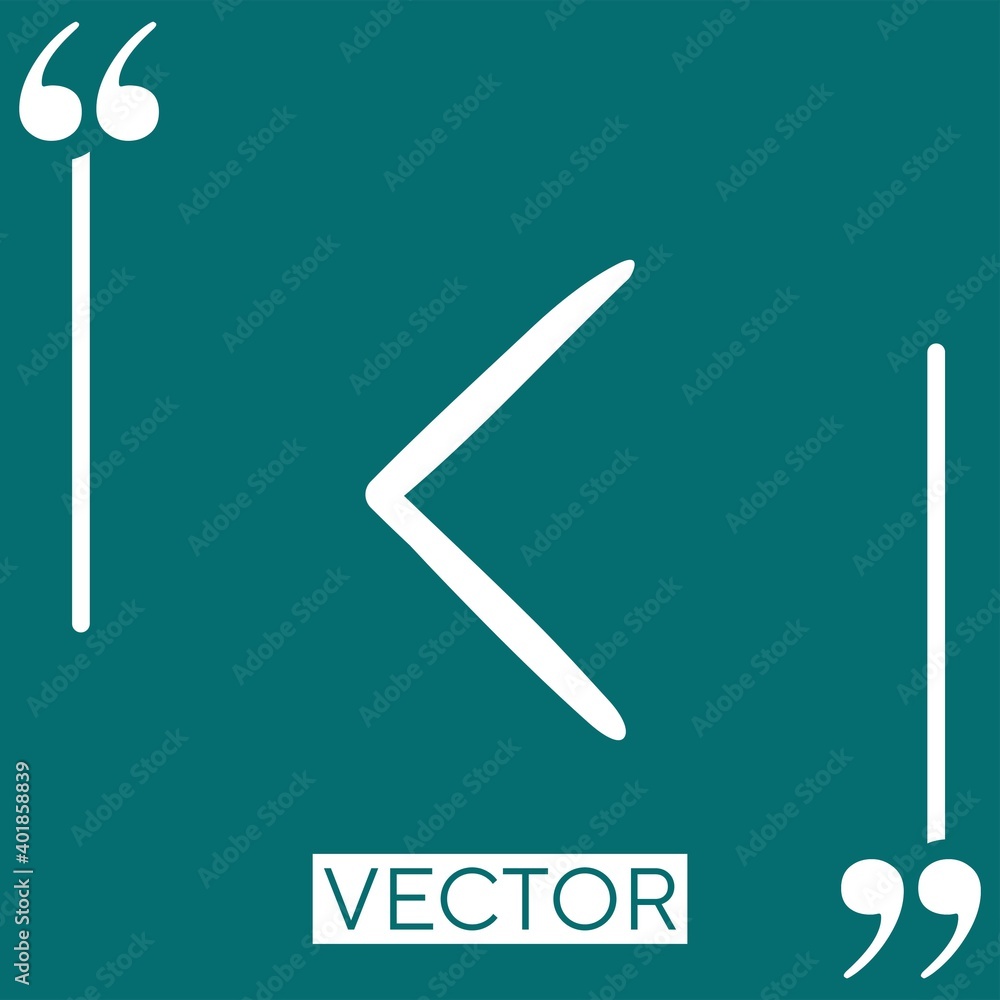 Poster left arrow vector icon linear icon. editable stroke line