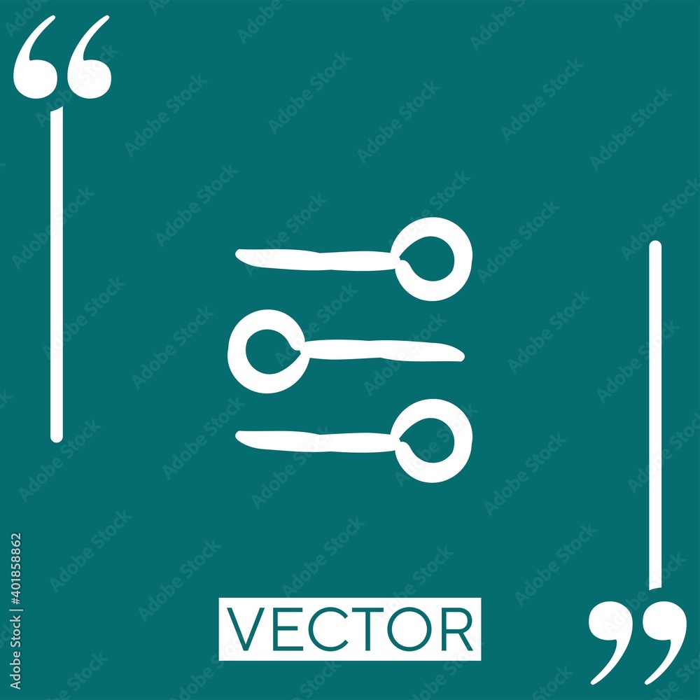 Poster levels vector icon linear icon. editable stroke line