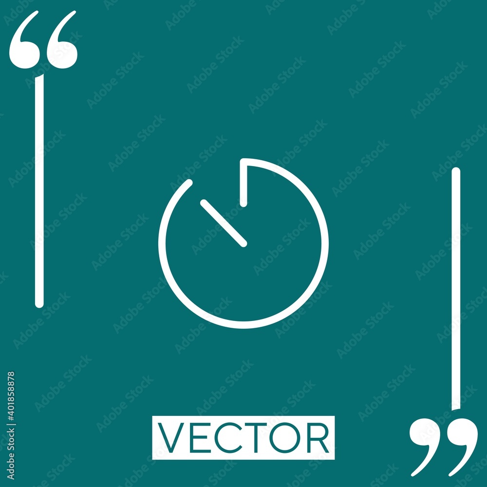 Poster light clock otline linear icon. editable stroke line