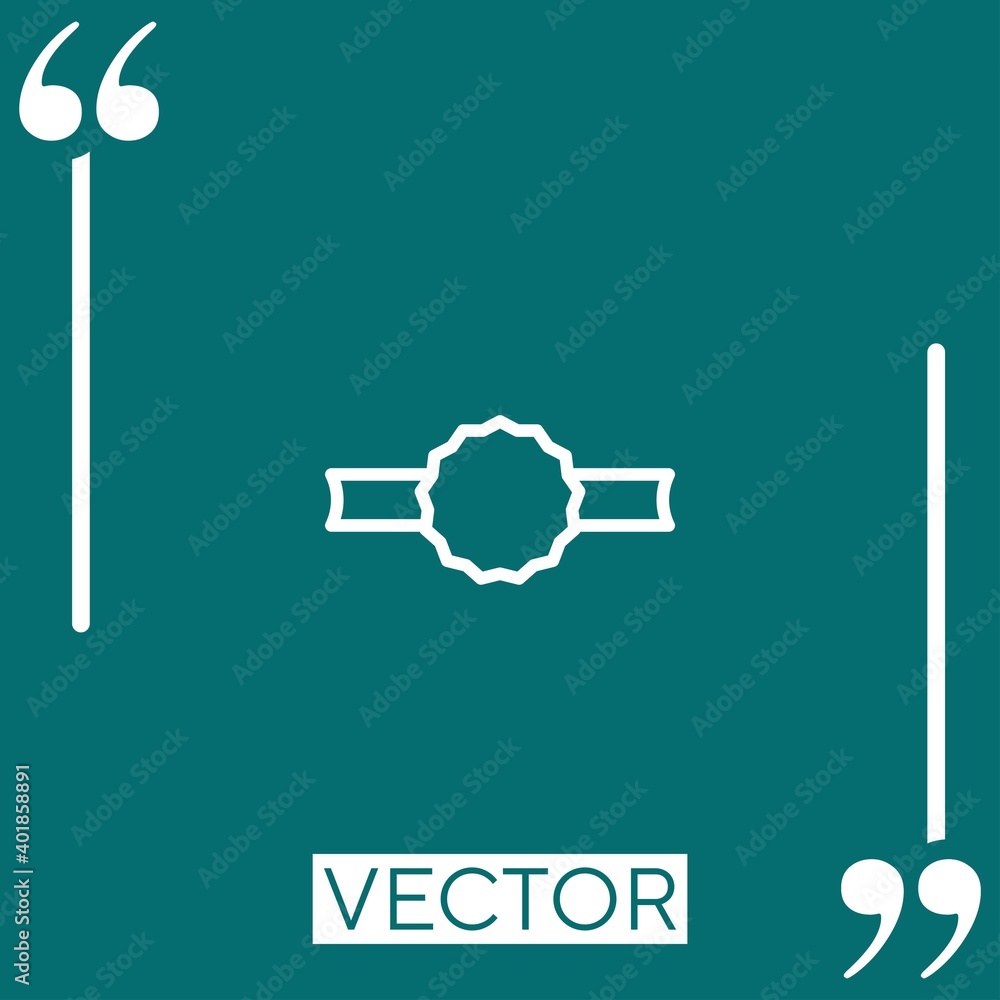 Poster lineal ribbon vector icon linear icon. editable stroke line