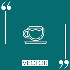latte vector icon Linear icon. Editable stroke line