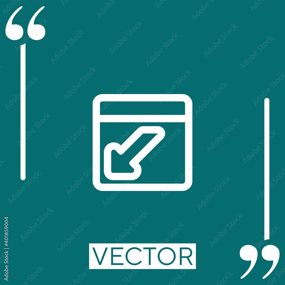 Poster login web button outline linear icon. editable stroke line