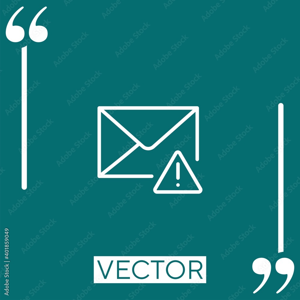 Aufkleber mail vector icon linear icon. editable stroke line