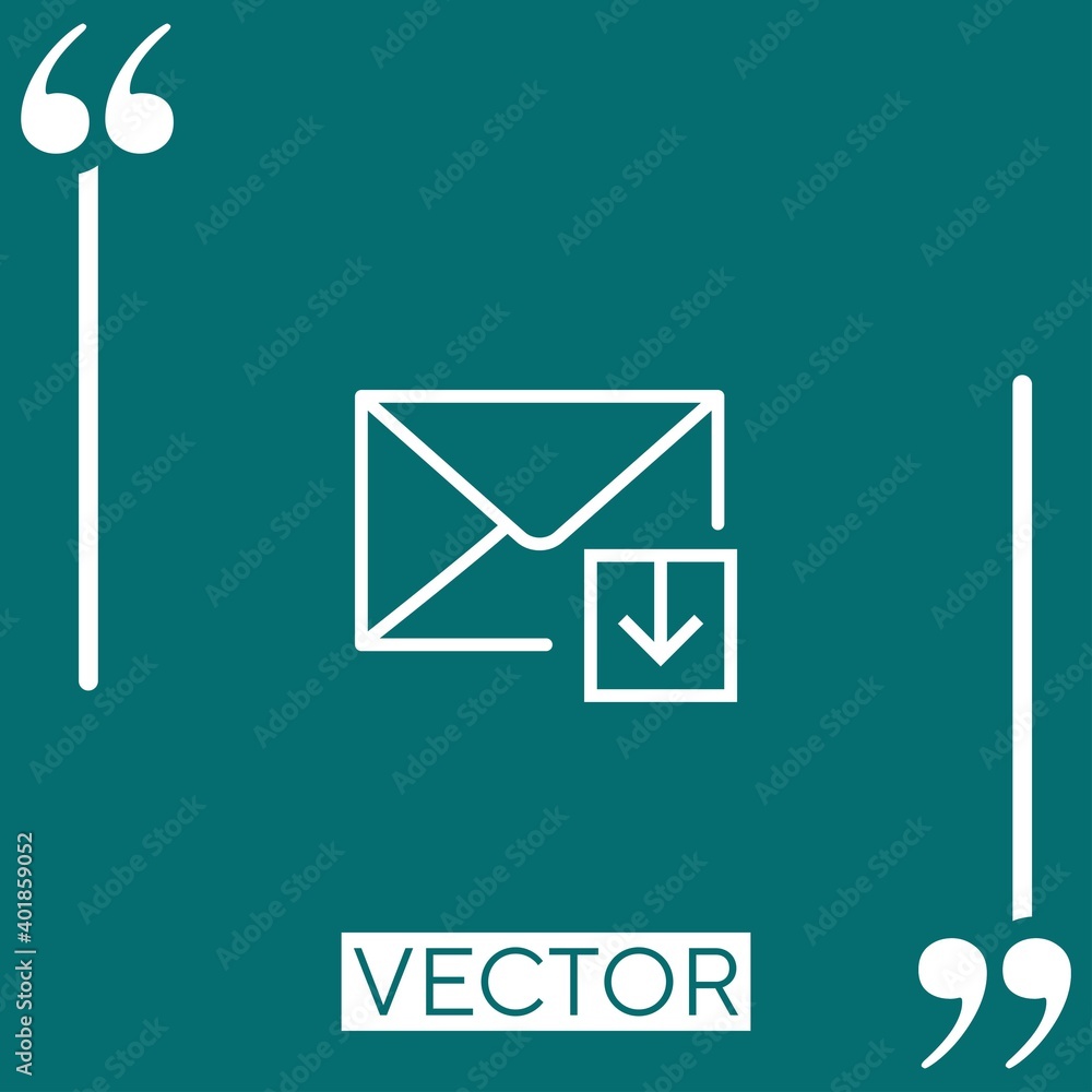 Poster mail vector icon linear icon. editable stroke line