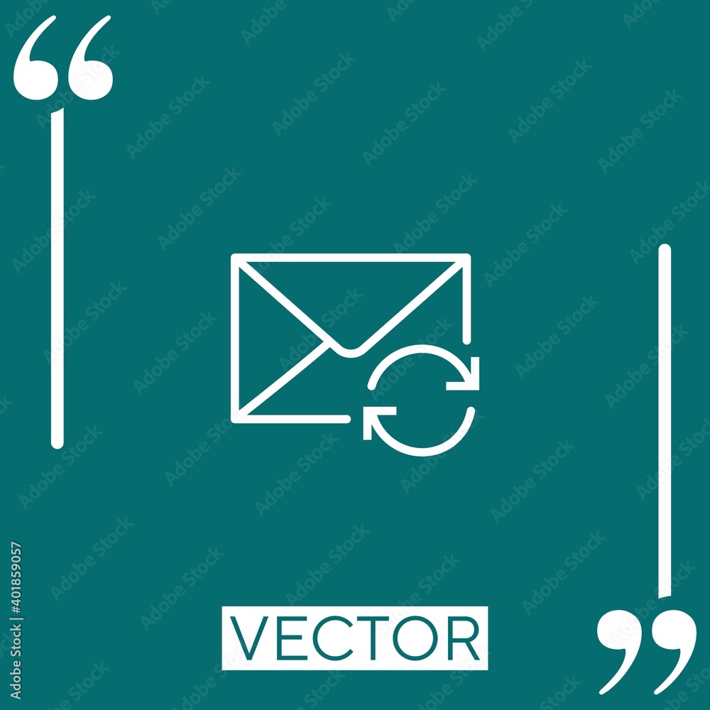 Poster mail vector icon linear icon. editable stroke line
