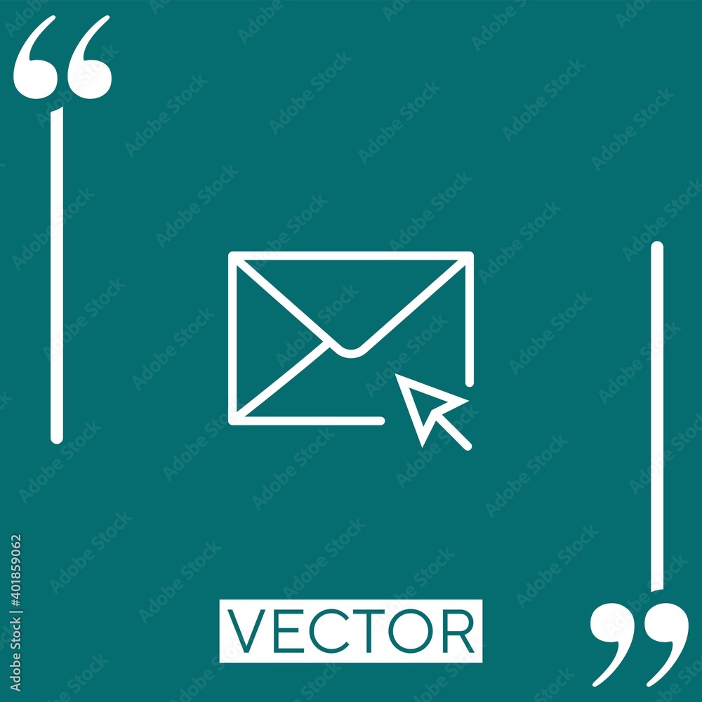 Aufkleber mail vector icon linear icon. editable stroke line