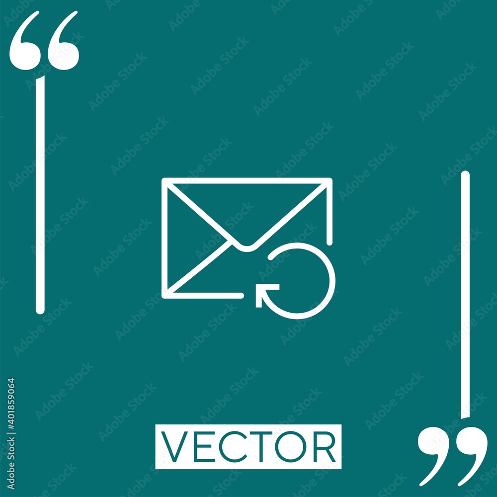 Aufkleber mail vector icon linear icon. editable stroke line