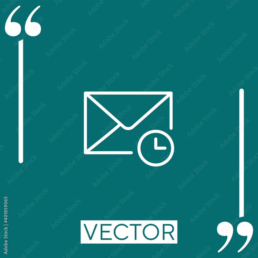 Poster mail vector icon linear icon. editable stroke line