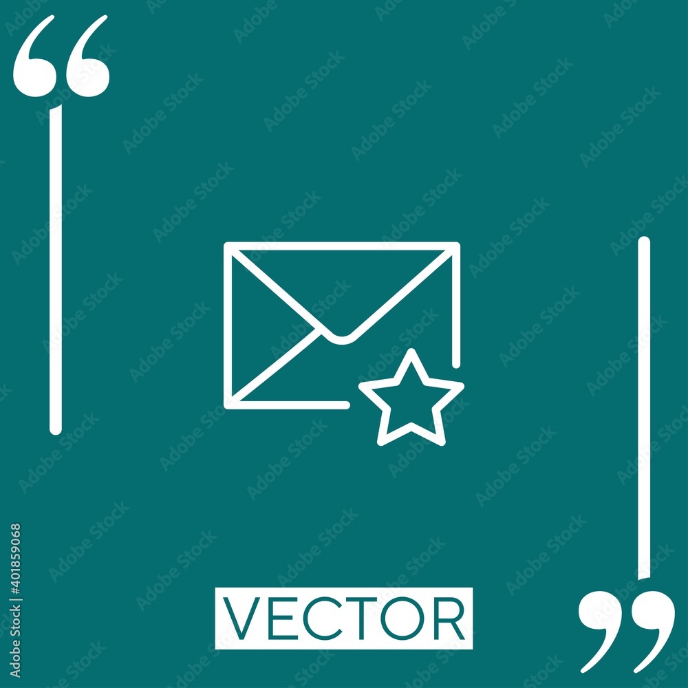 Poster mail vector icon linear icon. editable stroke line