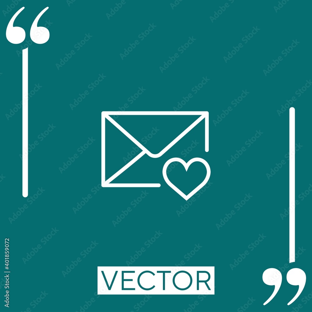 Aufkleber mail vector icon linear icon. editable stroke line