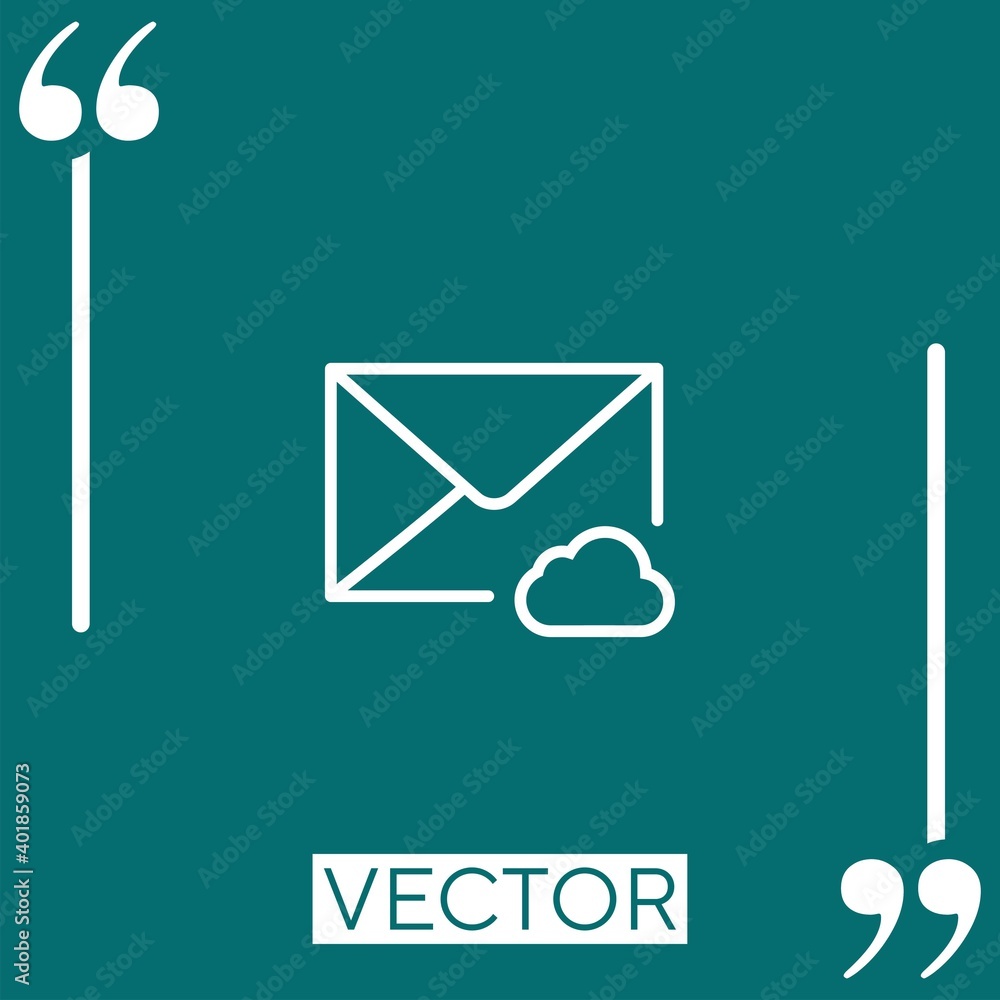 Poster mail vector icon linear icon. editable stroke line