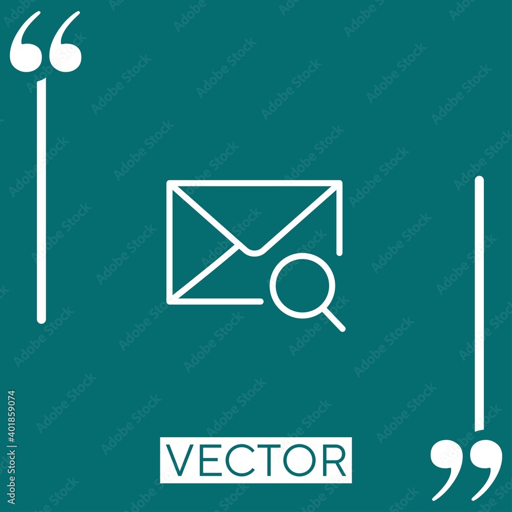 Aufkleber mail vector icon linear icon. editable stroke line