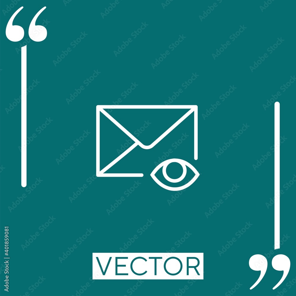 Poster mail vector icon linear icon. editable stroke line