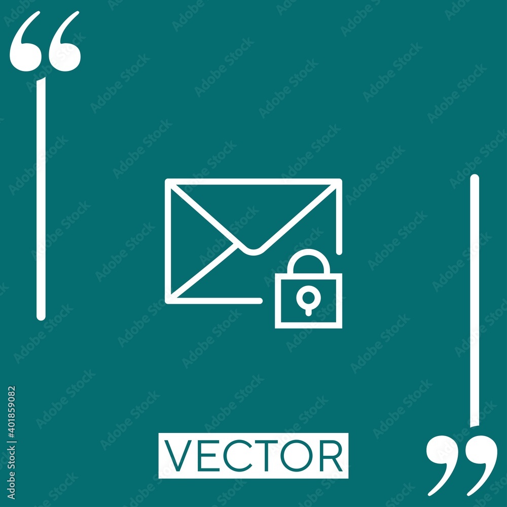 Poster mail vector icon linear icon. editable stroke line
