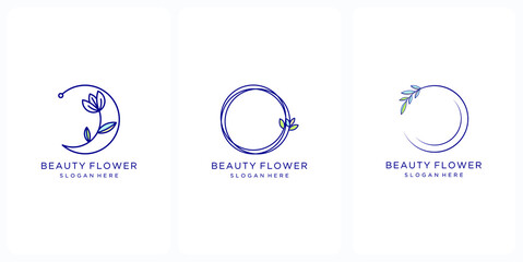 Luxury floral logo design