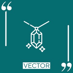 necklace   vector icon Linear icon. Editable stroke line