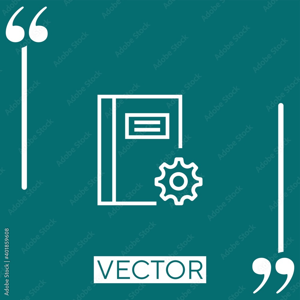 Poster notebook vector icon linear icon. editable stroke line