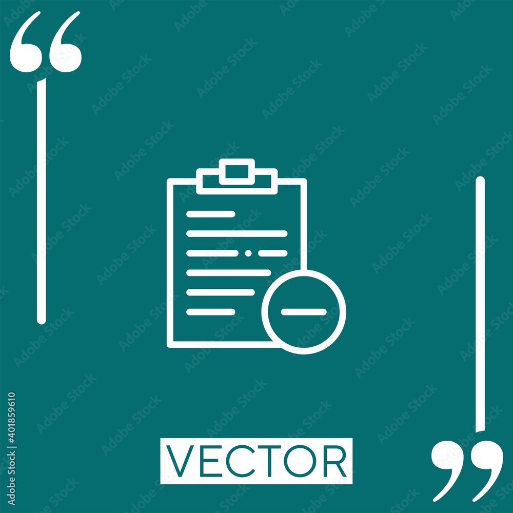 Poster notepad vector icon linear icon. editable stroke line