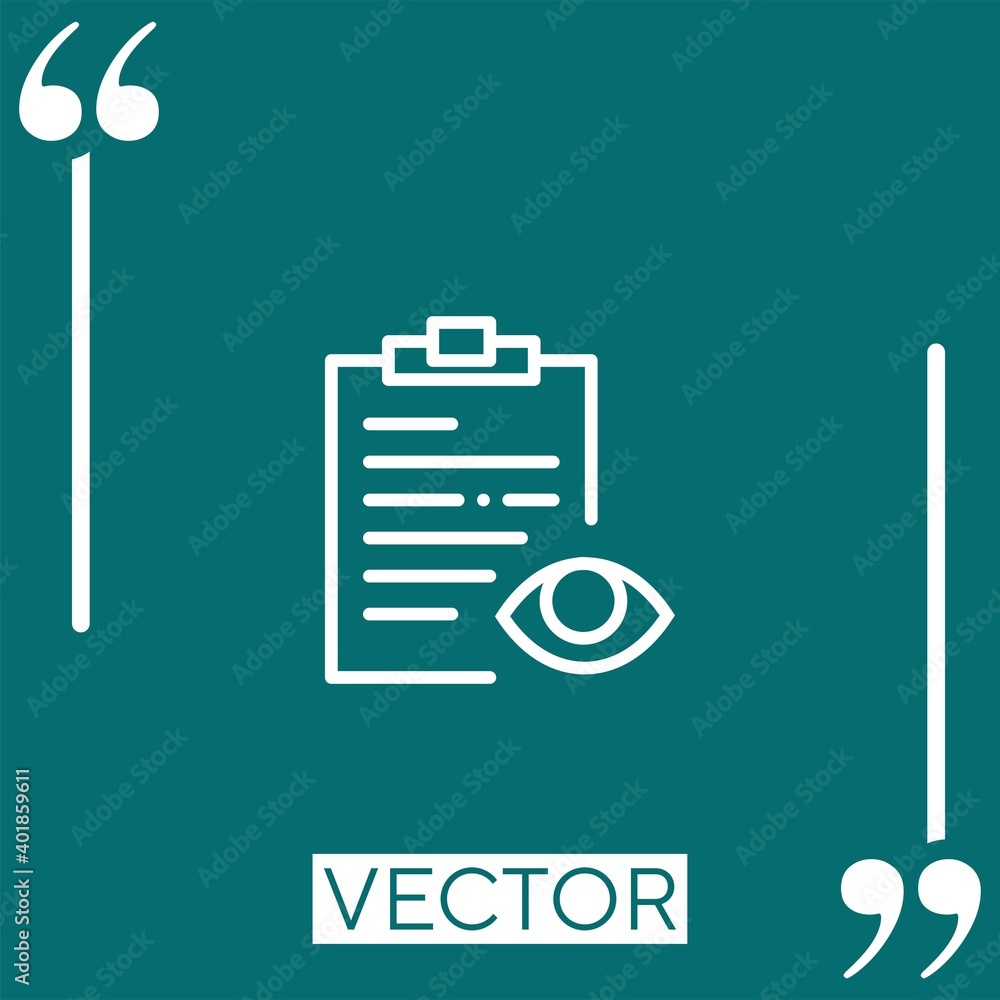Poster notepad vector icon linear icon. editable stroke line