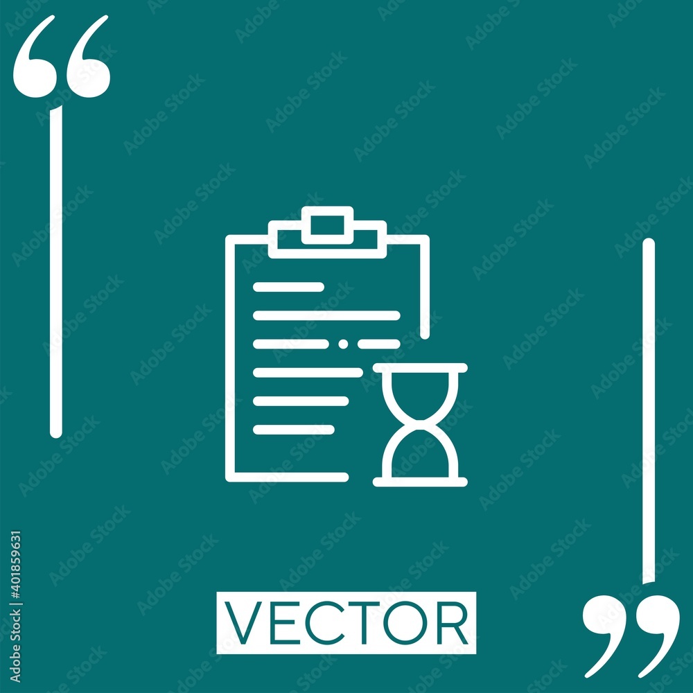 Poster notepad vector icon linear icon. editable stroke line