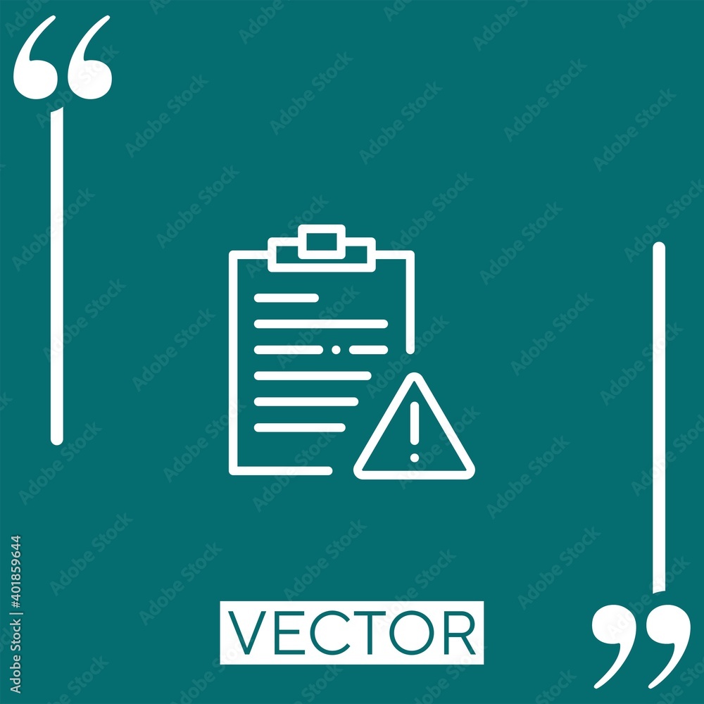 Aufkleber notepad vector icon linear icon. editable stroke line