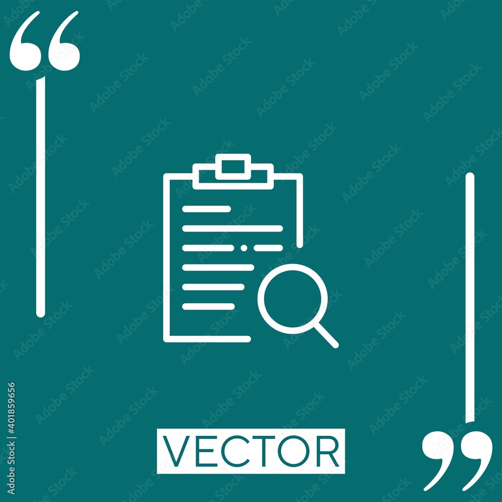 Poster notepad vector icon linear icon. editable stroke line