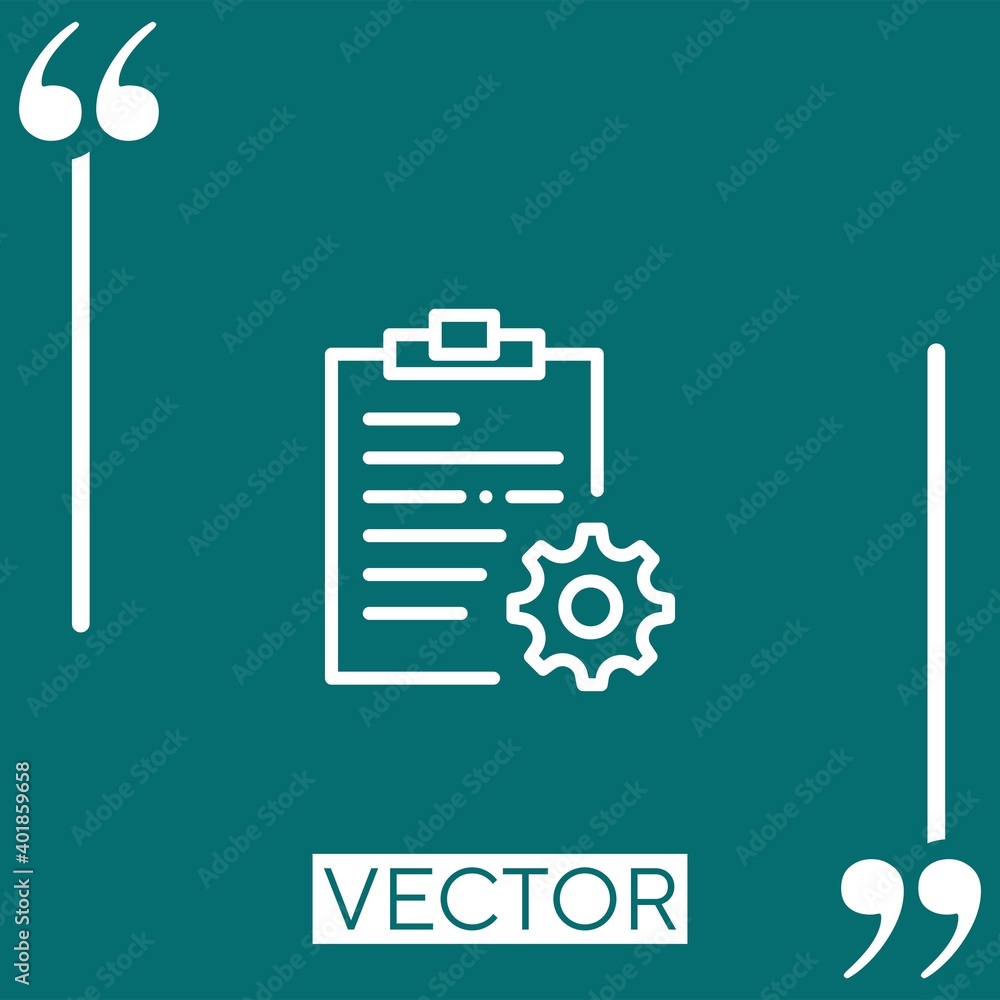 Poster notepad vector icon linear icon. editable stroke line