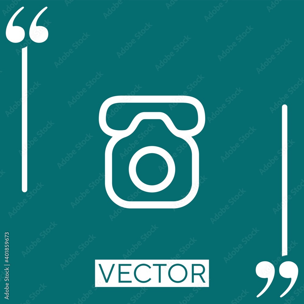Poster old phone vector icon linear icon. editable stroke line
