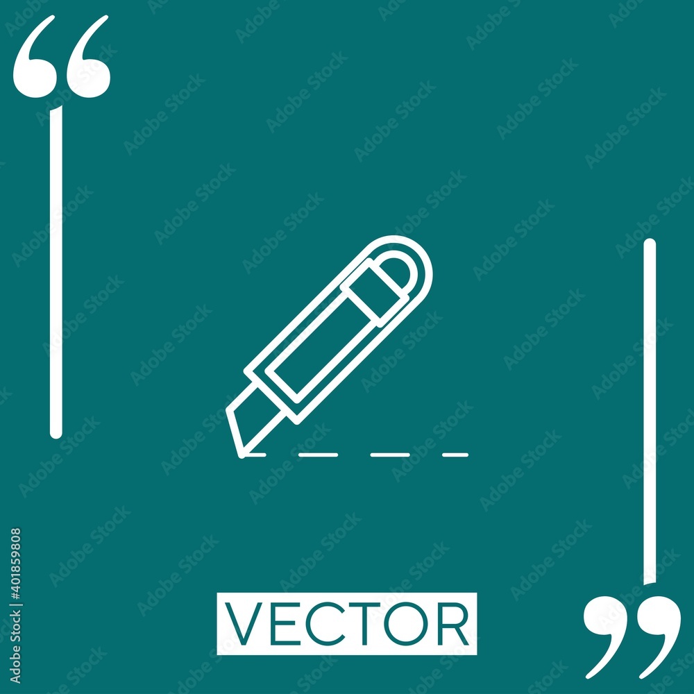 Poster paper cutter outline vector icon linear icon. editable stroke line