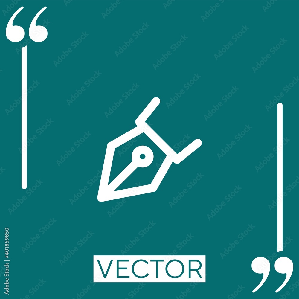 Poster pen tip vector icon linear icon. editable stroke line