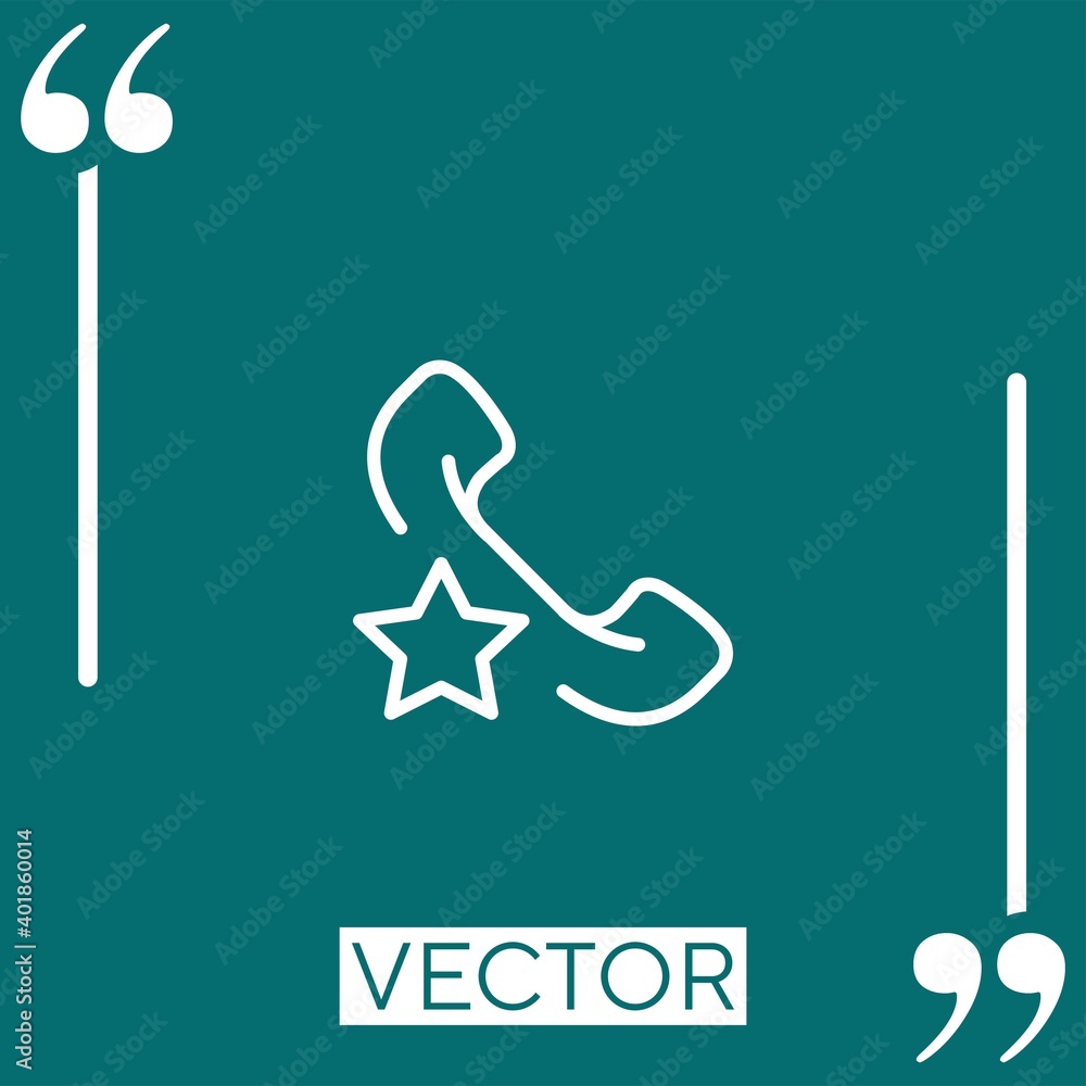 Poster phone call vector icon linear icon. editable stroke line