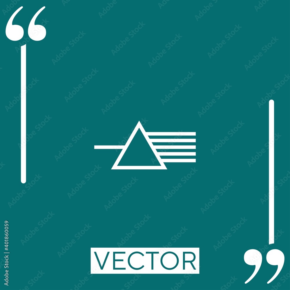 Poster physics vector icon linear icon. editable stroke line
