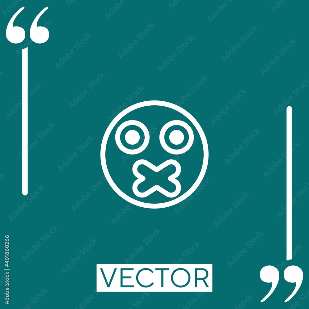Poster secret vector icon linear icon. editable stroke line