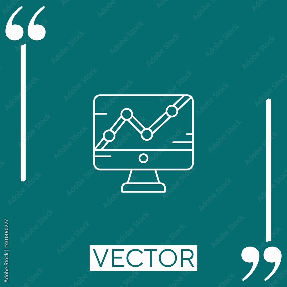 Aufkleber seo performance vector icon linear icon. editable stroke line