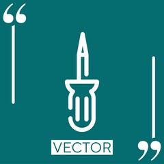 Obraz premium screwdriver vector icon Linear icon. Editable stroke line