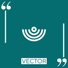 semicircles signal symbol vector icon Linear icon. Editable stroke line